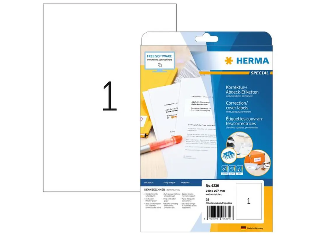 Etiketten 25er-Set Herma