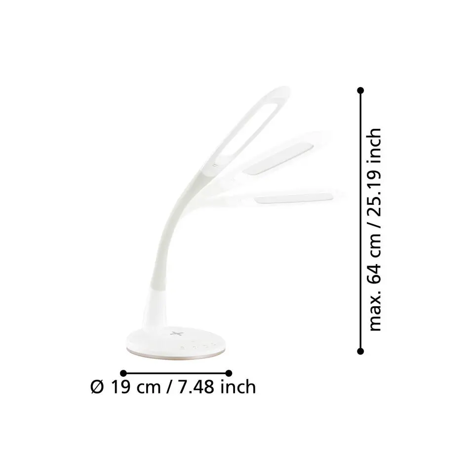 EGLO Trunca Tafellamp - LED - &Oslash; 30.5 cm - Wit