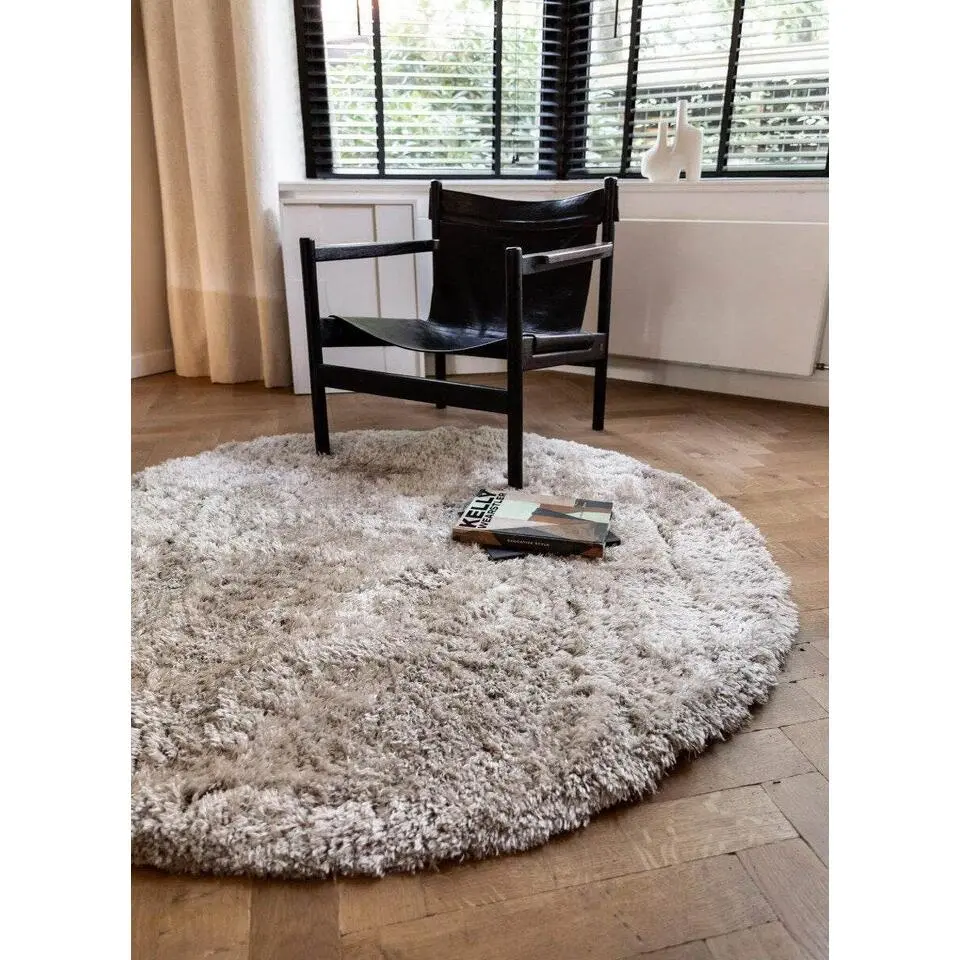 Interieur05 rond vloerkleed Fender wit/creme - 160 x 160 cm