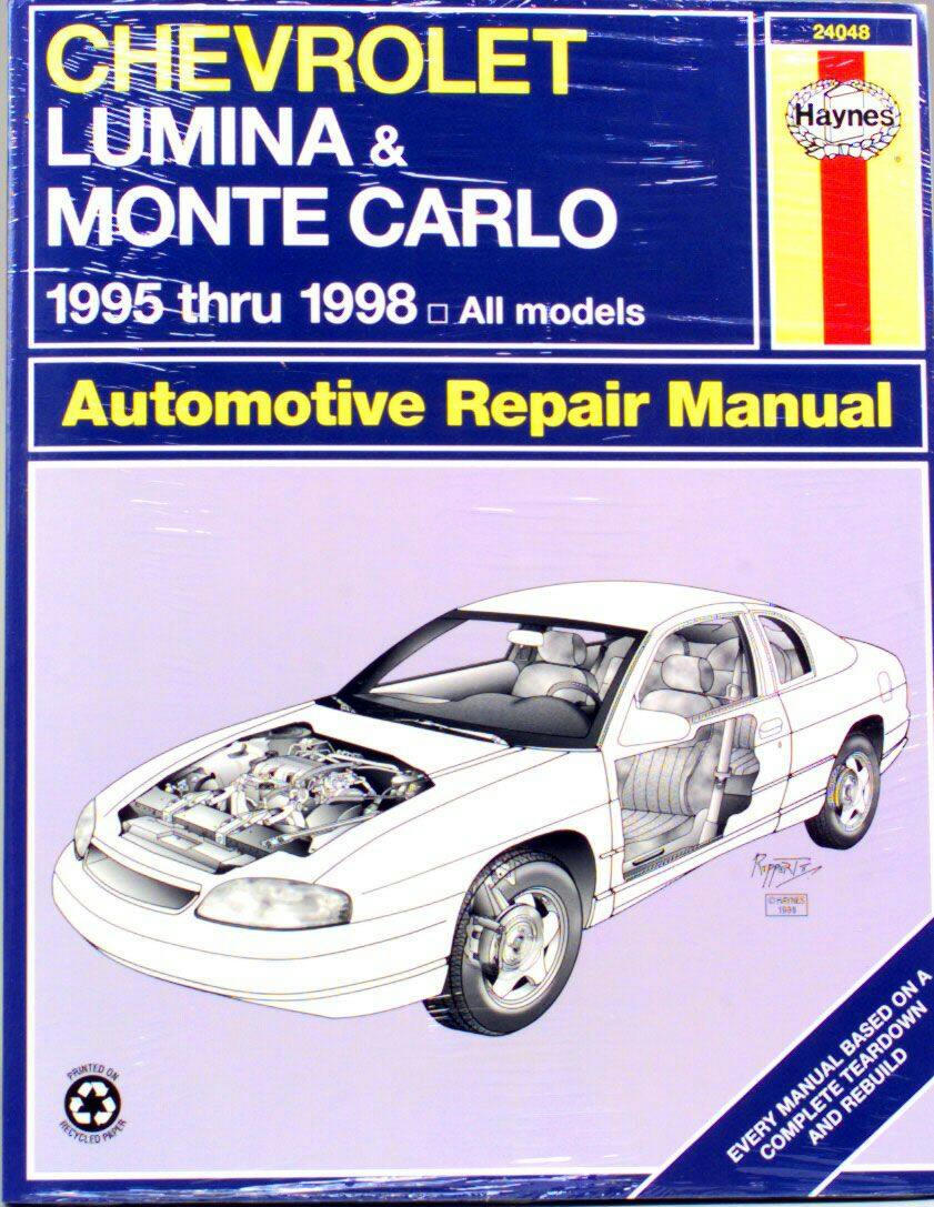 Chevrolet Lumina & Monte Carlo 1995 thru 1998 Haynes Repair Manual, 24048