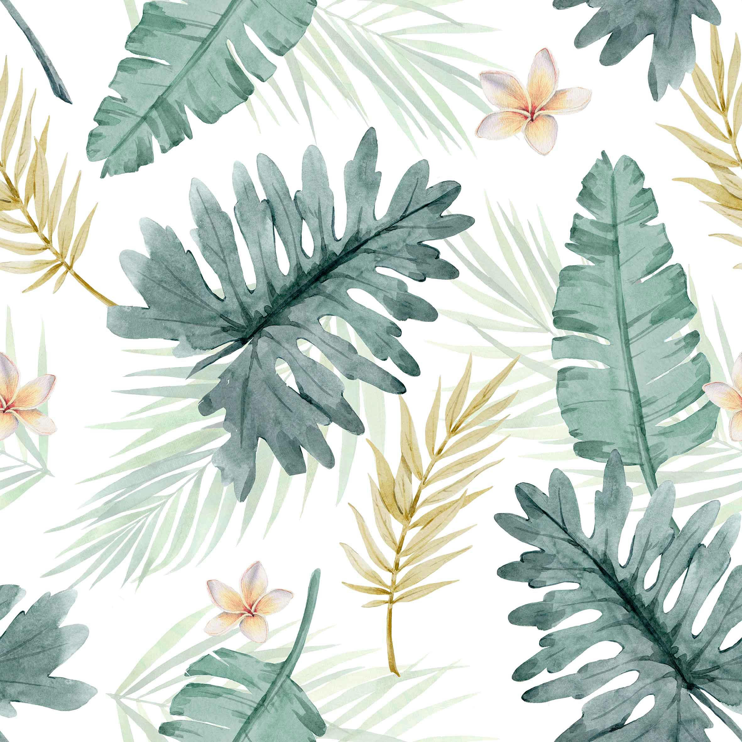 MIAMI - Nappe imprimée vert avec traitement anti-taches en coton 140x240 cm