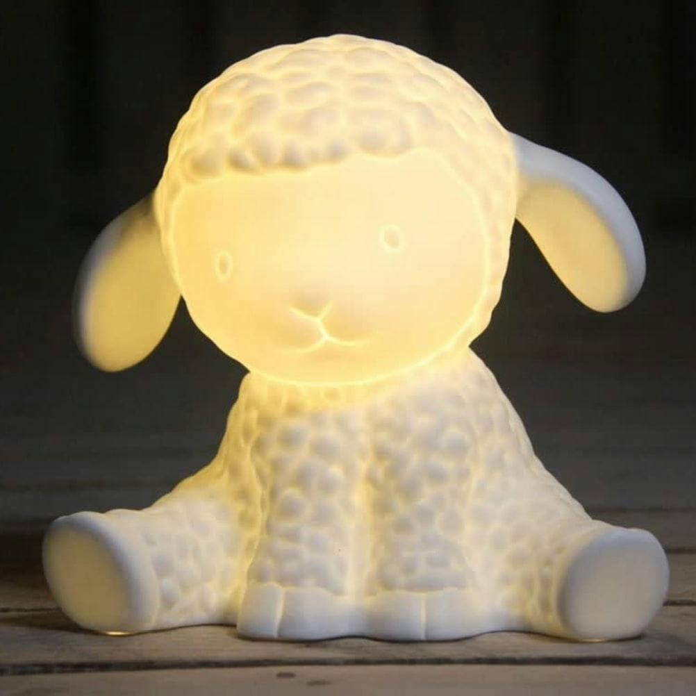 MOUTON - Lampe à poser mouton blanc en porcelaine
