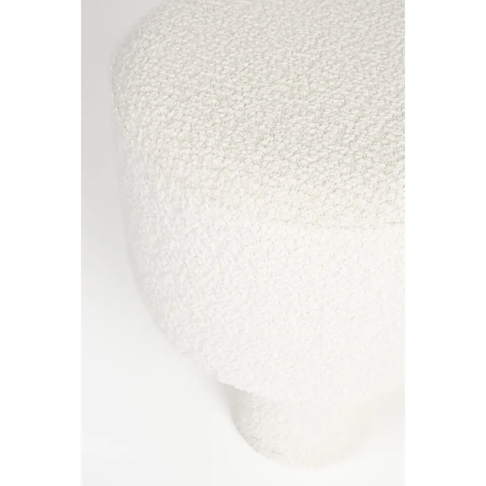 Housecraft Marcos Kruk/ Poef Boucl&eacute; Wit