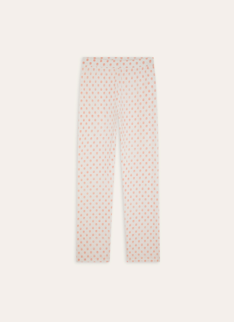 PANTALON EN COTON MODAL IMPRIMÉ ECRU