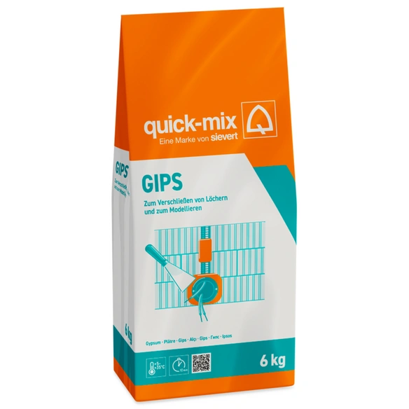 Gips, für innen, naturweiß