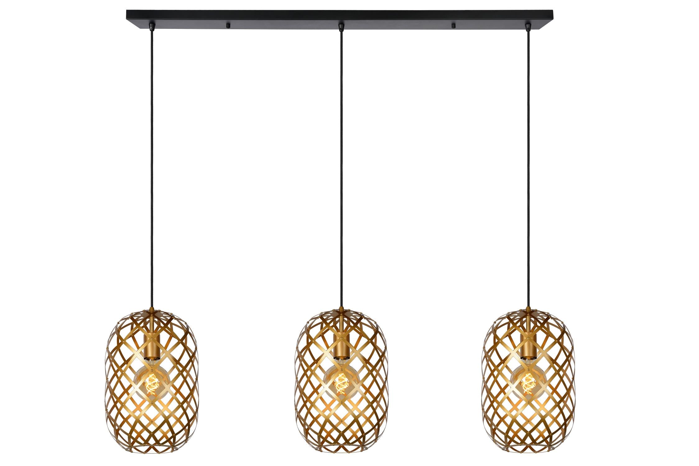 Lucide WOLFRAM Hanglamp - Mat Goud   Messing