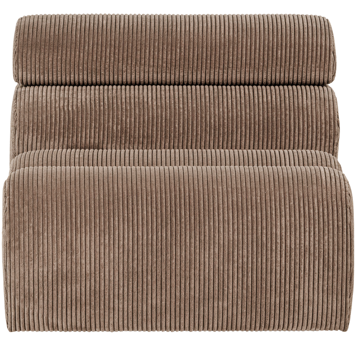 WOOOD 1-zits element bank Novi - Ribstof - Taupe - 86x82x113