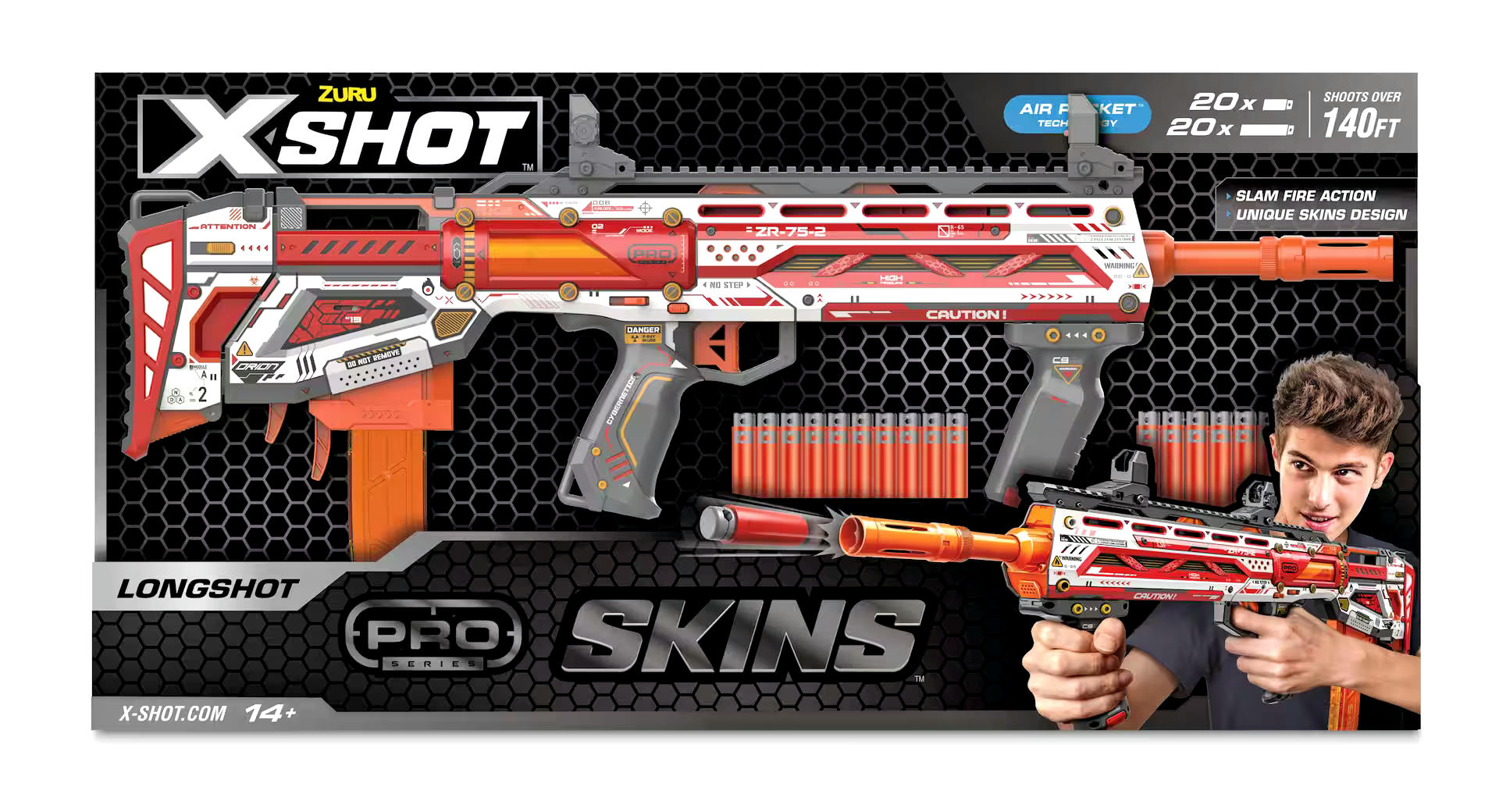 X-Shot Skins Pro Series Longshot Dart Blaster, Ages 14+