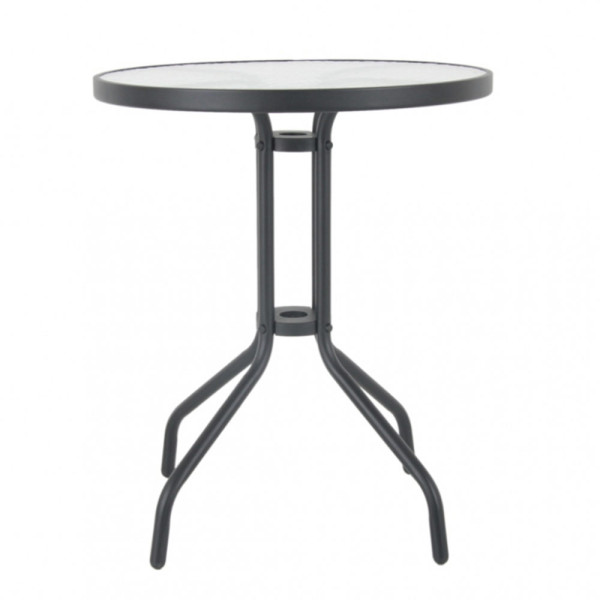 Stolik Bistro 60 cm szklany / antracyt PATIO | Dajar