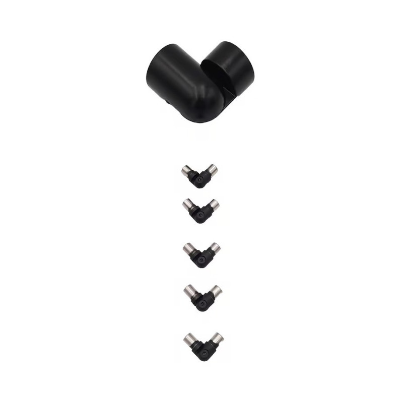 Kit d'angle pour garde-corps Clean black 6 pièces SOGEM