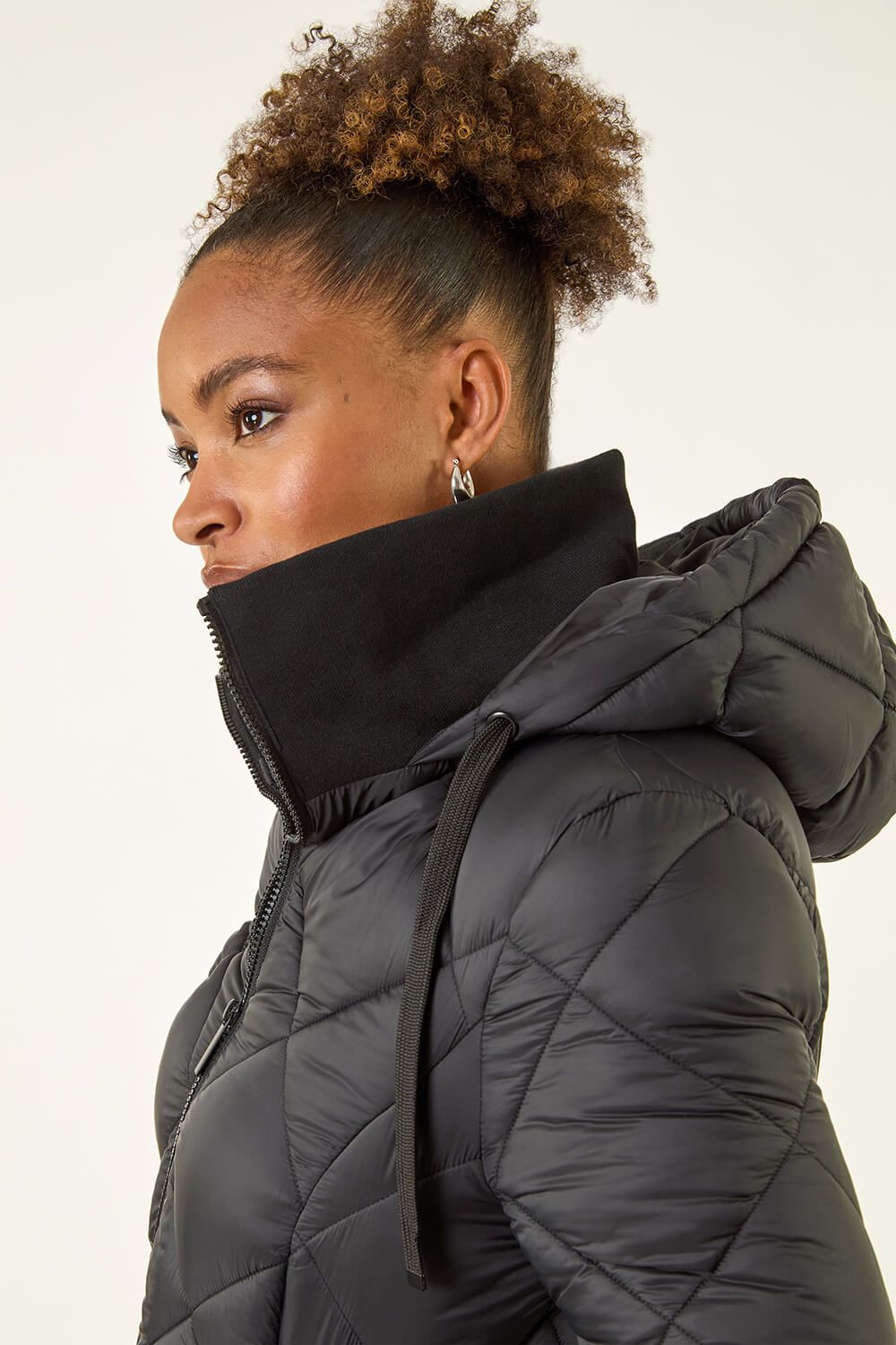 Roman Diamond Quilt Padded Coat