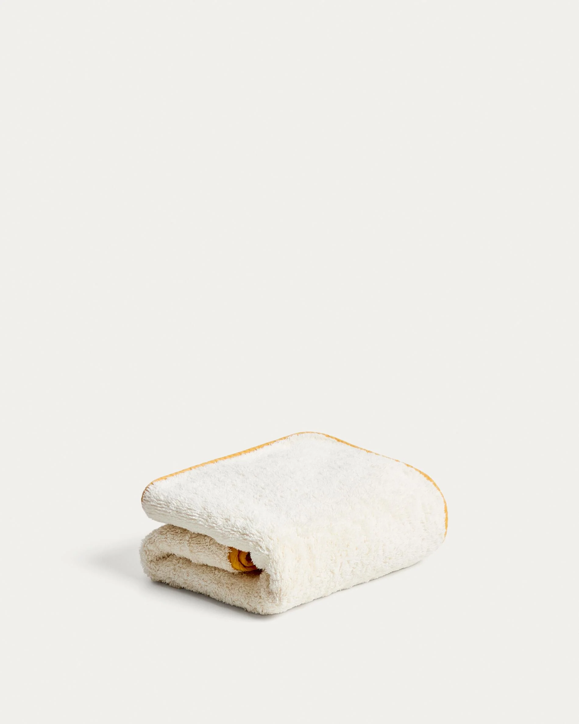 Sedora 100% cotton towel with yellow contrast detail 50 x 90cm