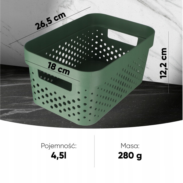 Curver Pojemnik Pudełko Ażurowe 4,5 L Zielony