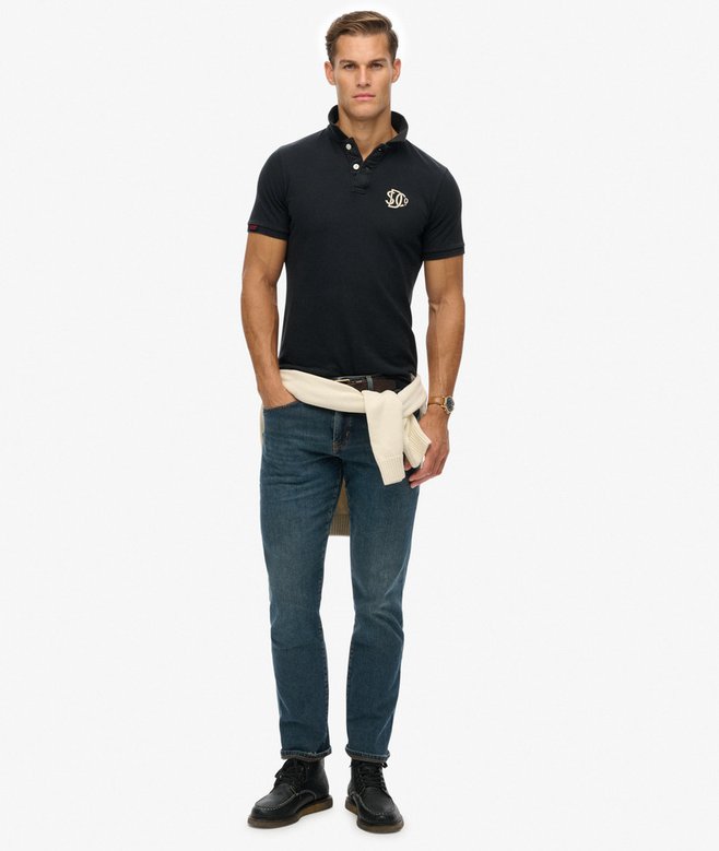 Vintage Athletic Embroidered Polo Shirt