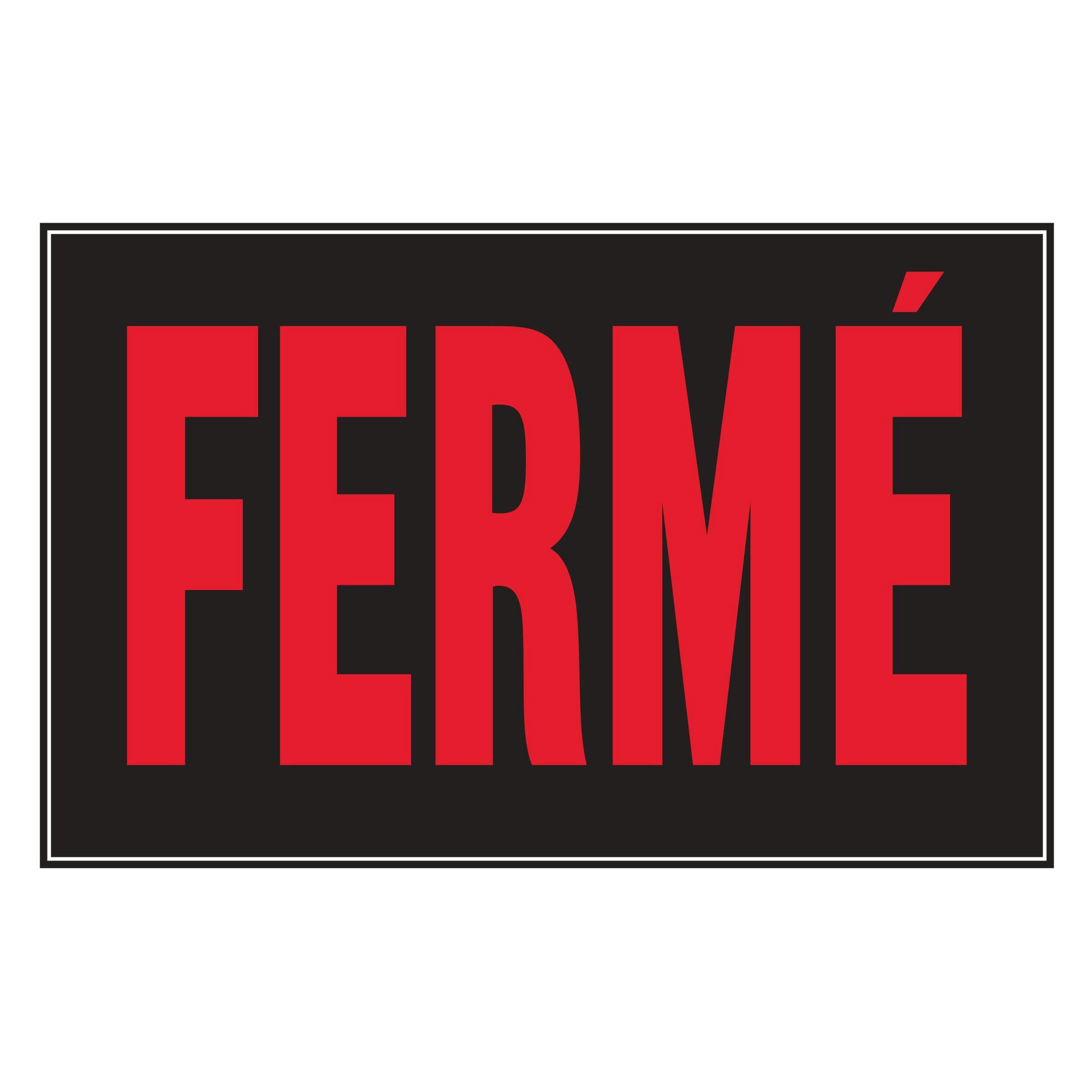 Hillman Ouvert/Fermé Sign, 8-in x 12-in