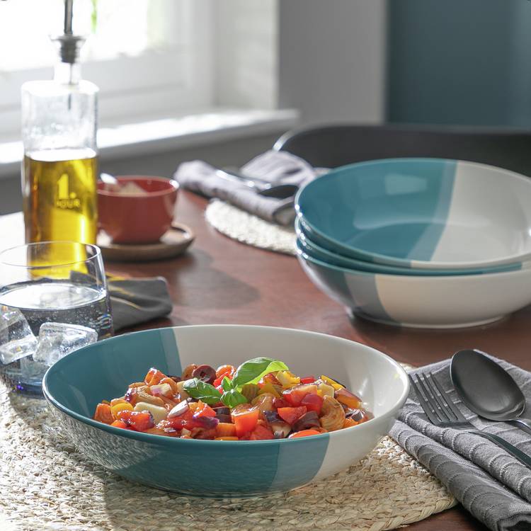 Habitat Dipped 4 Piece Stoneware Pasta Bowls