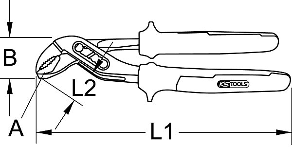 KS Tools - 115.2000 - Pince multiprises entrepassée 1,1/4