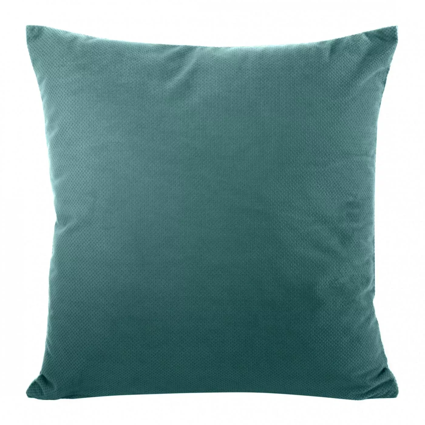 Poszewka na poduszkę 45x45 cm welwetowa turkusowa z drobnym strukturalnym wzorem MILO