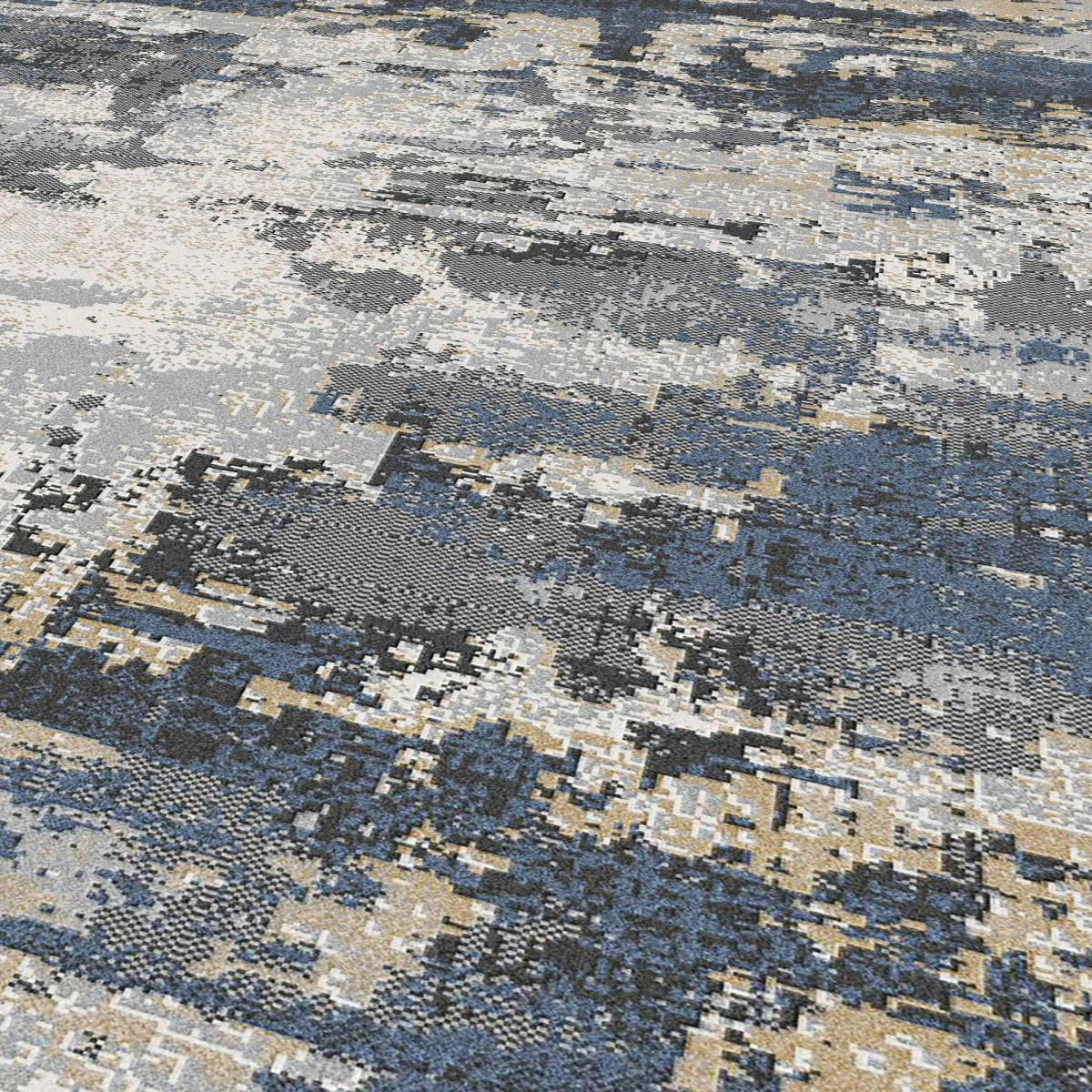 ELAB - Tapis salon bleu 150x220