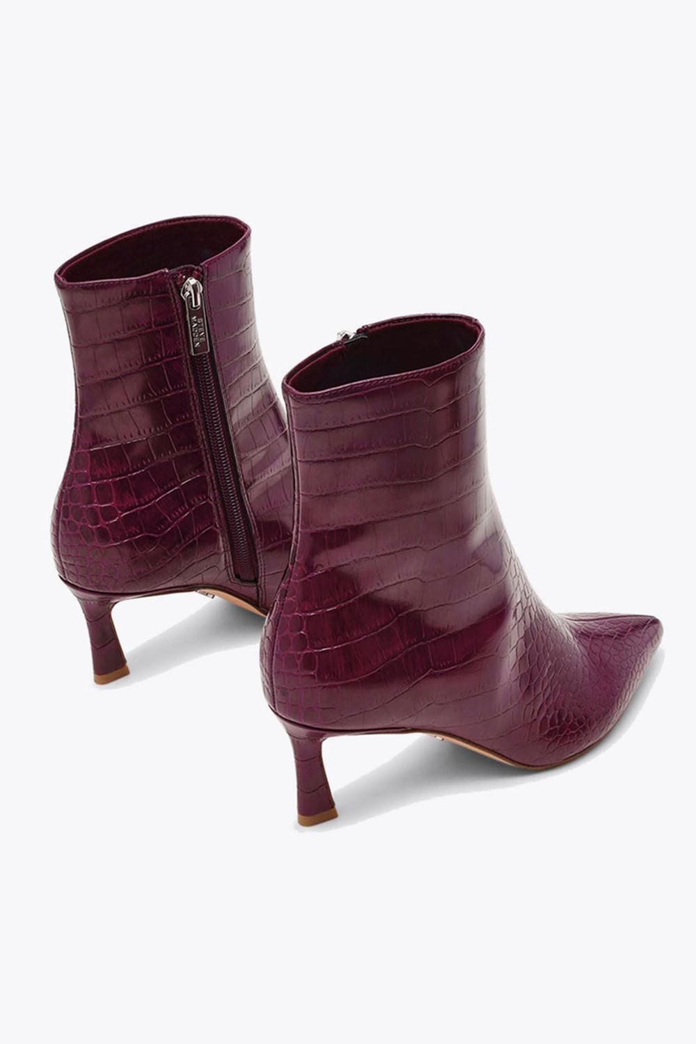 STEVE MADDEN Lulah Ankle Boot Wine' Leather Boots