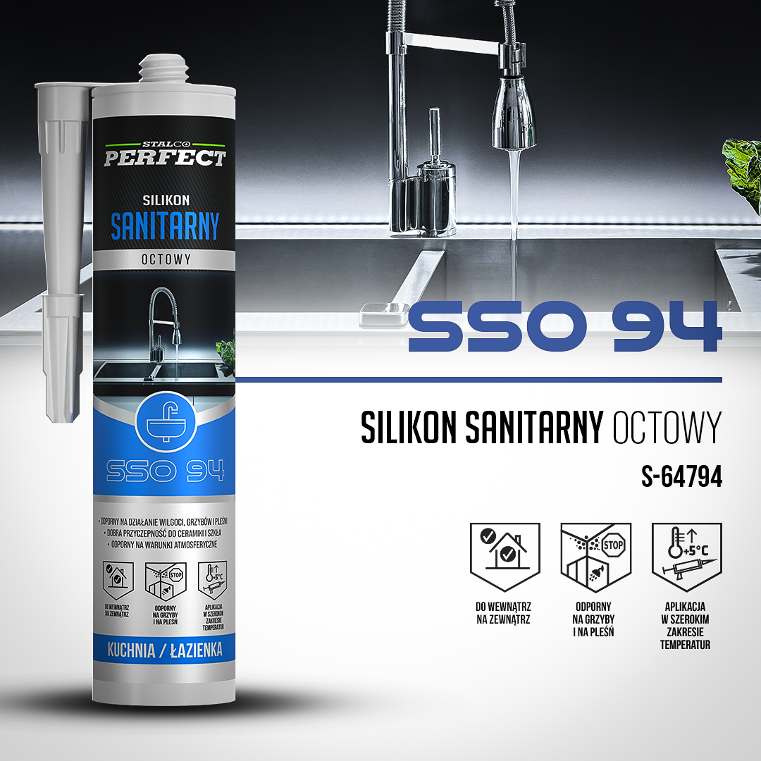 Silikon sanitarny Bezbarwny STALCO PERFECT S-64794
