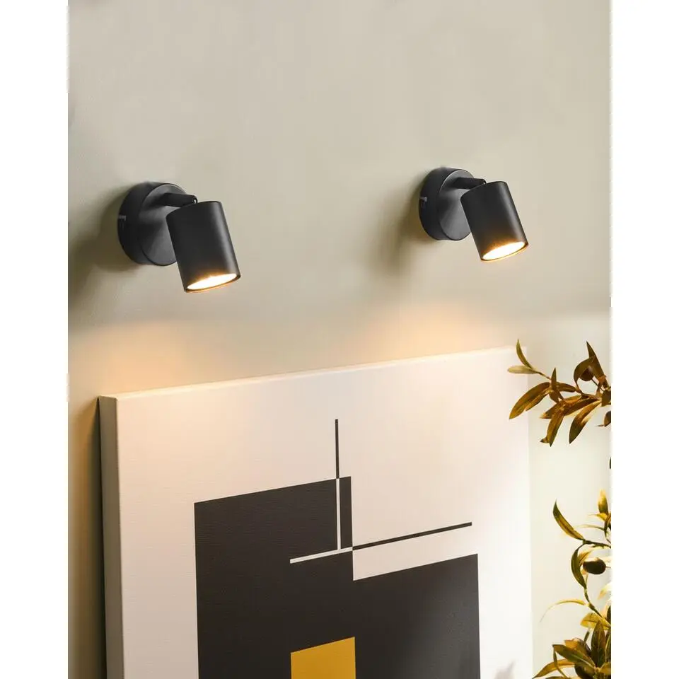 NYANDO - Wandlampen - Zwart - IJzer