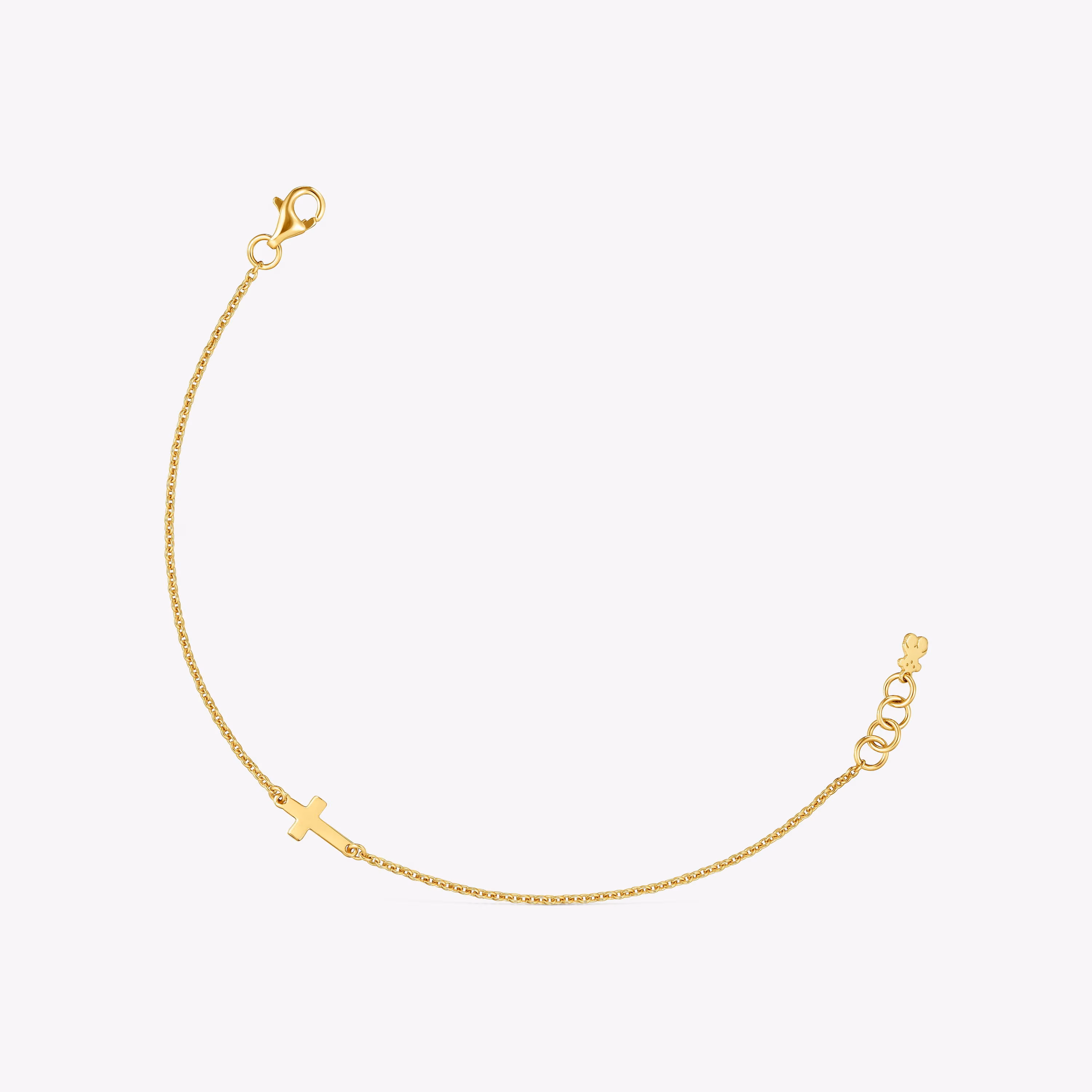 Pulsera cadena cruz con baño de oro 18 kt sobre plata TOUS Motivos