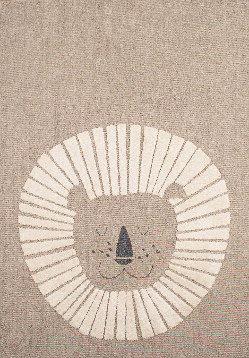 BAMBI - Tapis beige et crème motif en relief lion doux - 160x230