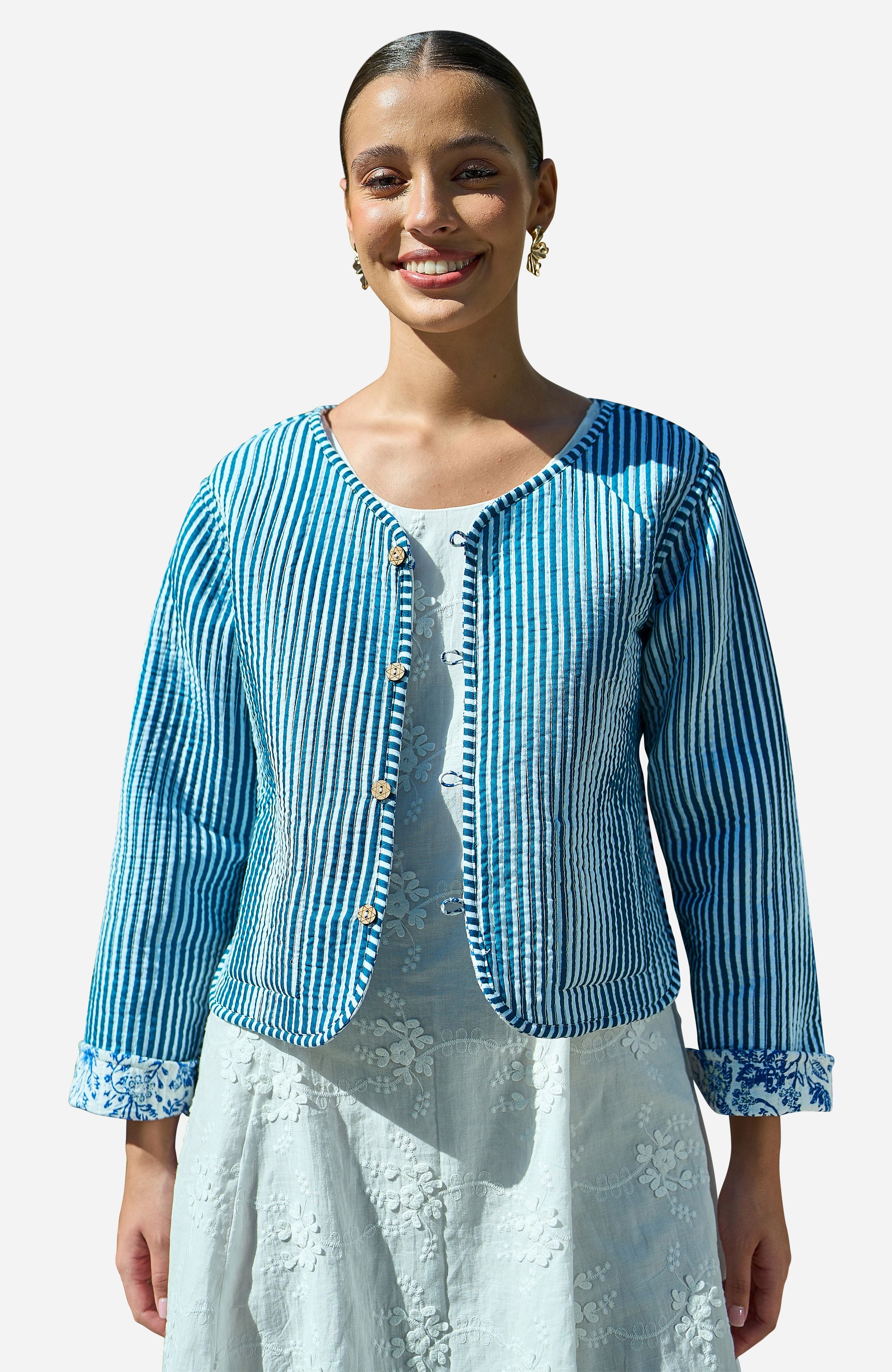 Yumi Indian Print Reversible Cotton Quilted