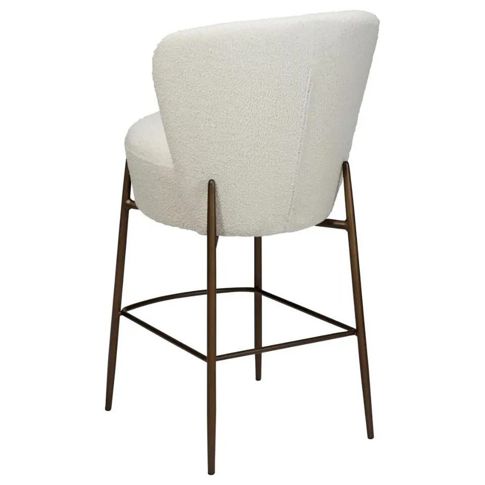 Hioshop Orbit Dan-Form counterstoel boucl&eacute; wit