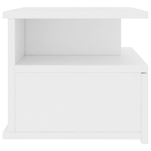 NNEVL Floating Nightstand White 40x31x27 cm Chipboard
