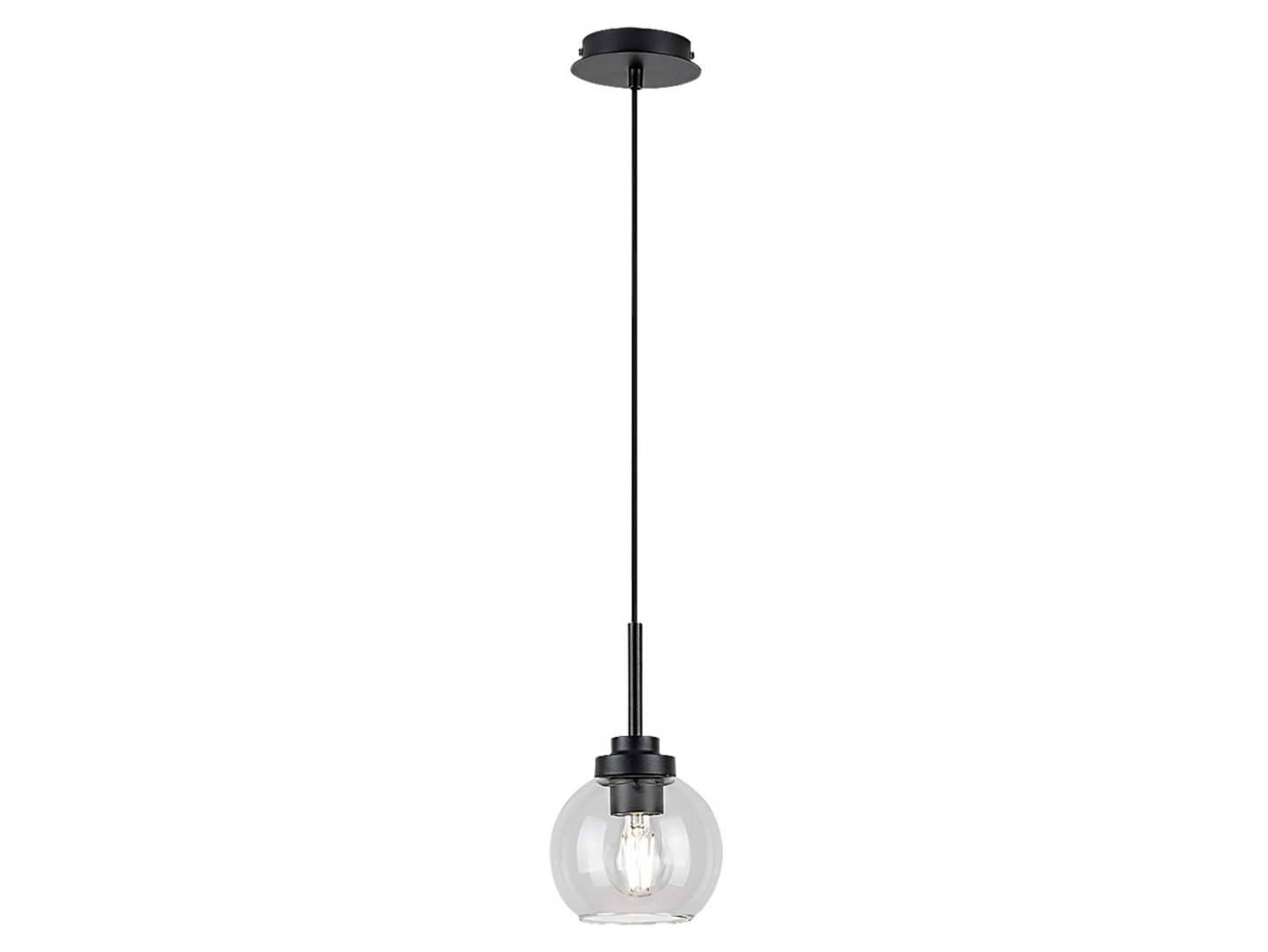 Lampa wisząca łazienkowa Tirina metalowa czarna