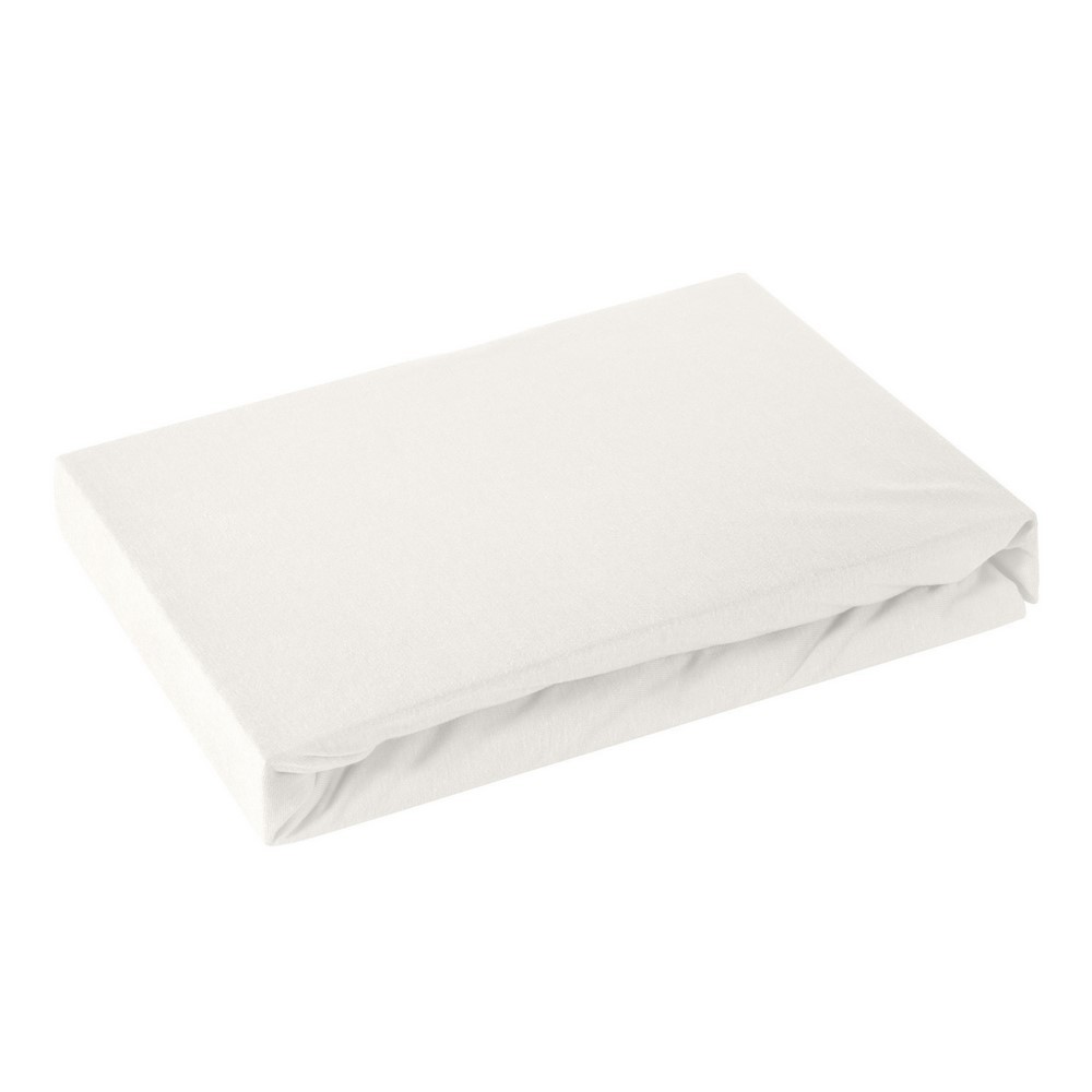 Prześcieradło jersey z gumką 90x200 kremowe 125 g/m2