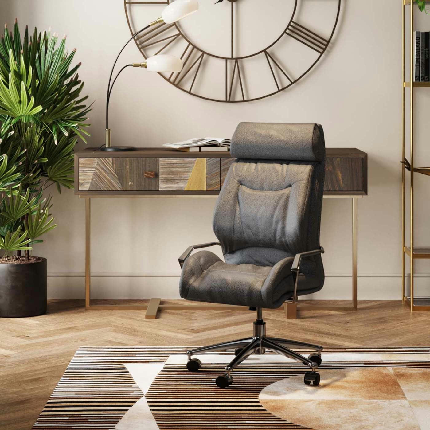 CIGAR LOUNGE - Fauteuil de bureau Cigar Lounge gris Kare Design
