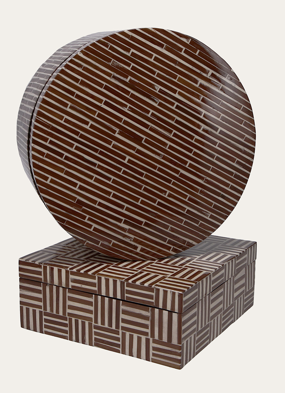 BOÎTE BAMBOU CARRÉE NOISETTE