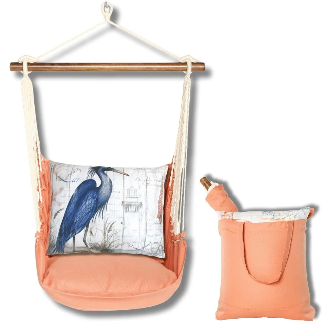 Magnolia Casual Swing Set 4 piece - Living Coral w/ Majestic Heron