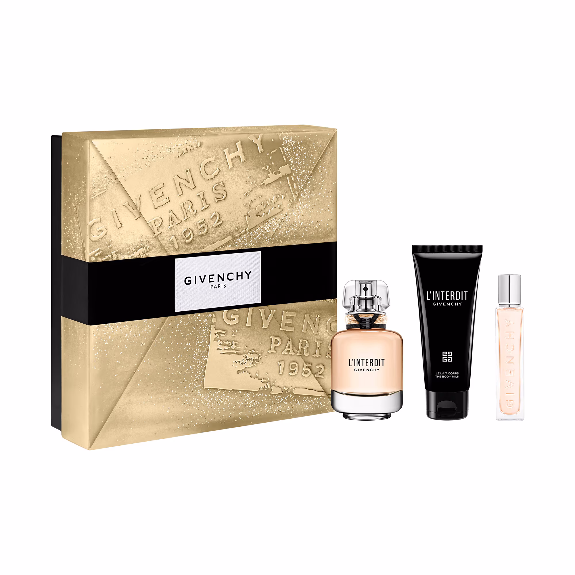 L'INTERDITCoffret - eau de parfum + lait pour le corps + vaporisateur de voyage
