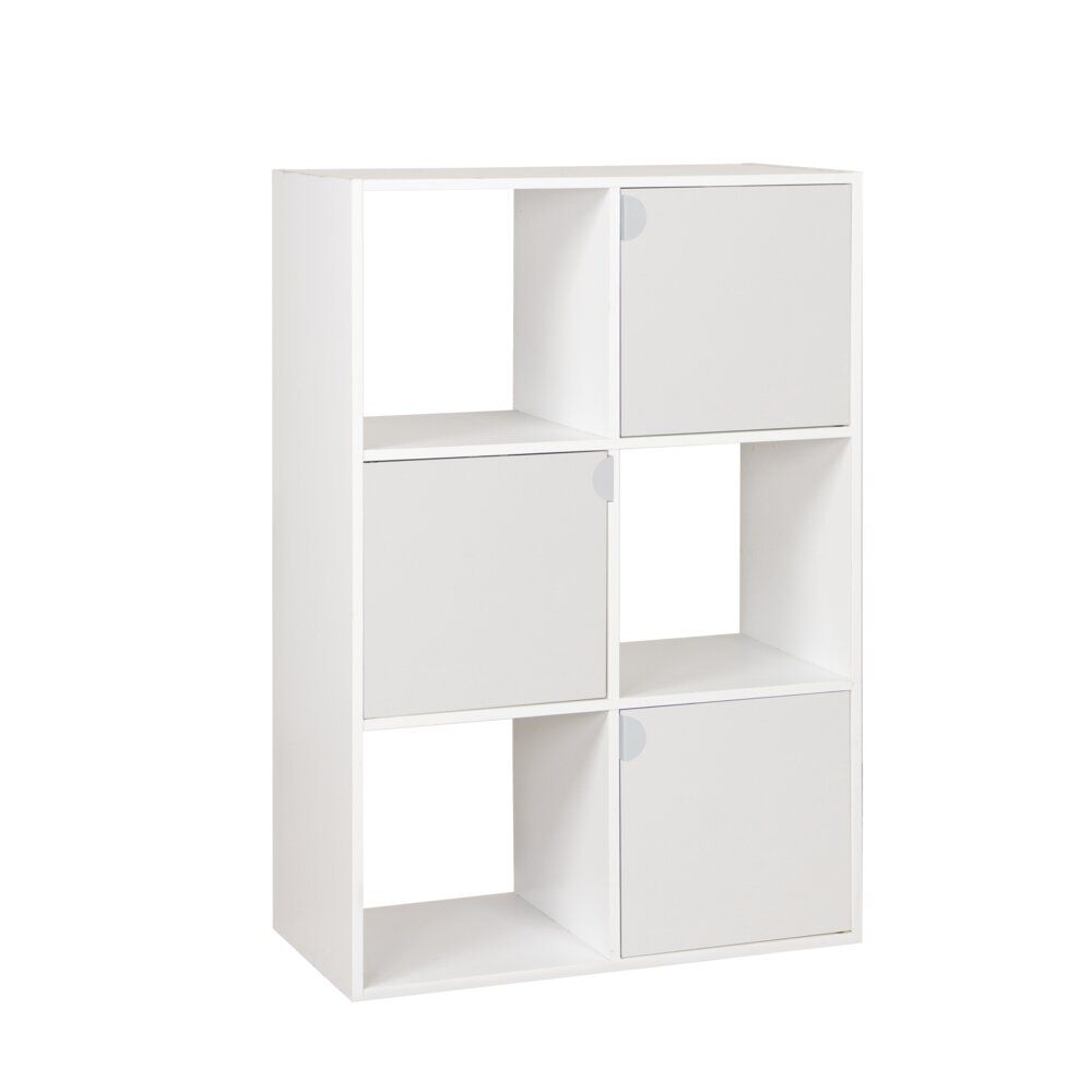 Colonne en bois 6 cases Adam blanc 60xP29,5xH90cm