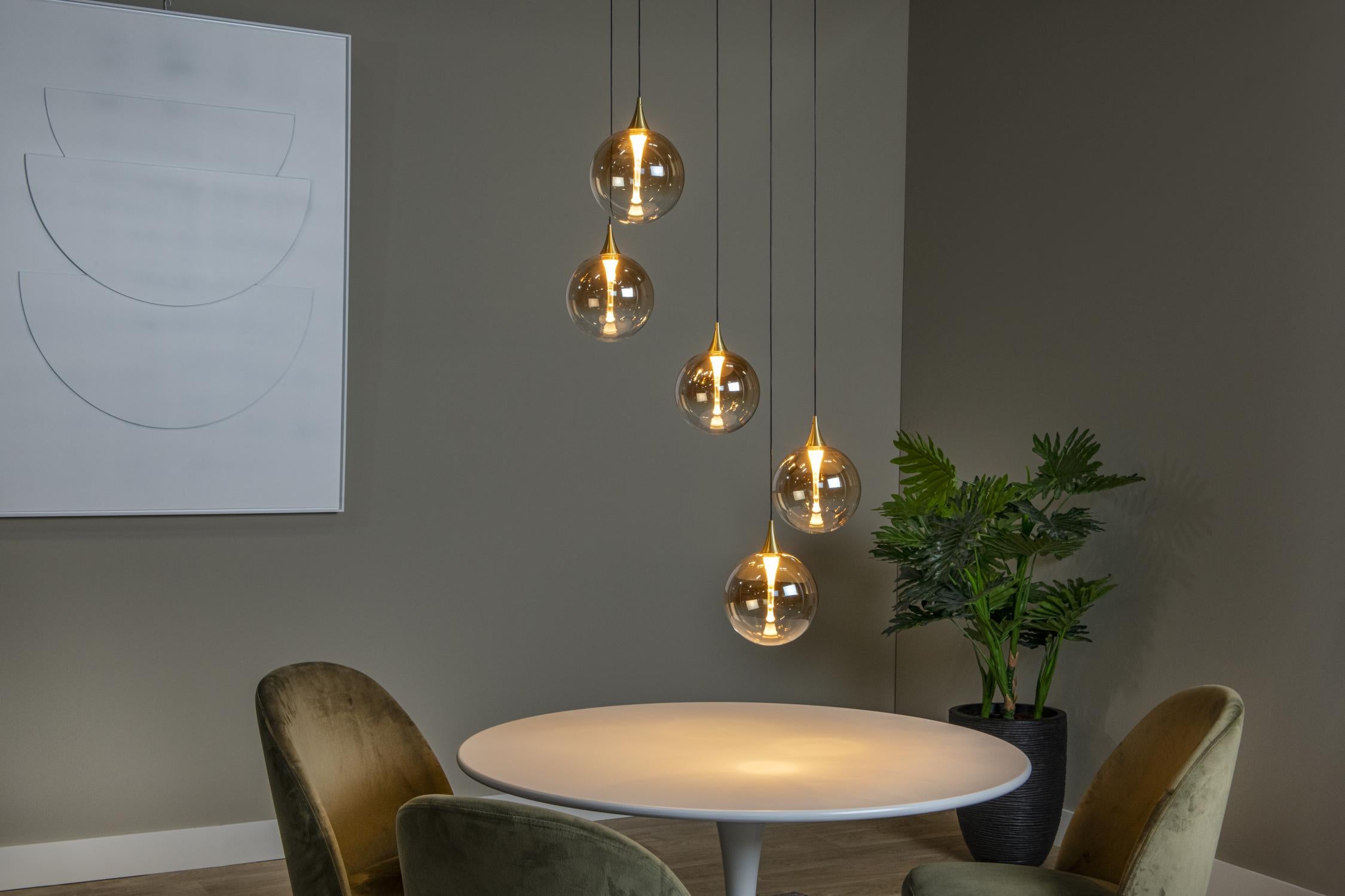 Lucide hanglamp GISELA - Geïntegreerde LED - Amber