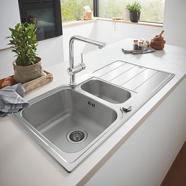 GROHE Mitigeur de cuisine Minta avec rotation 360 et douchette 32168000