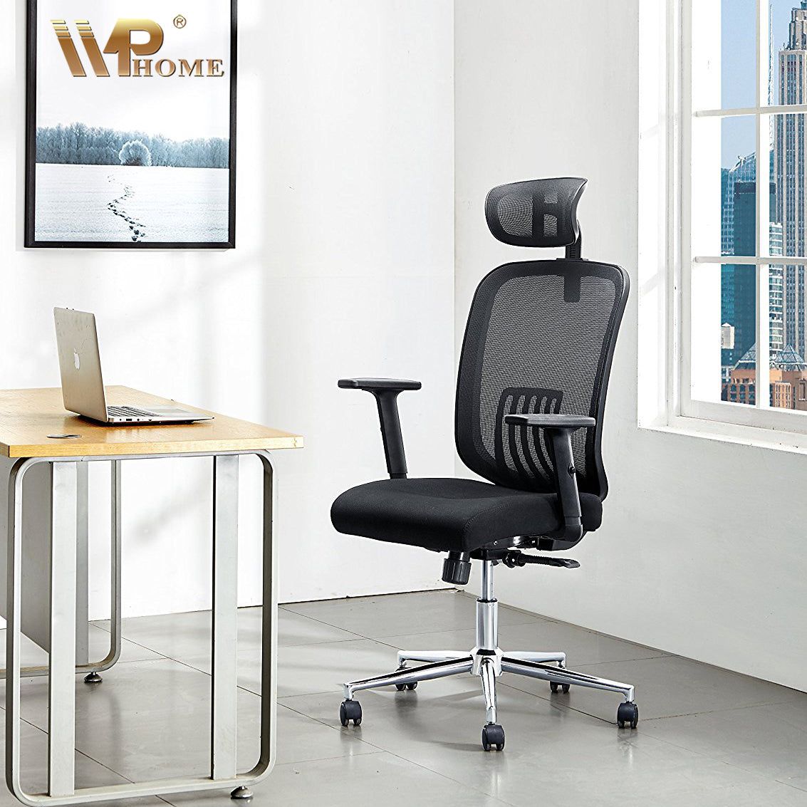 JFY Executive Reclining Office Chair with Breathable Mesh Design