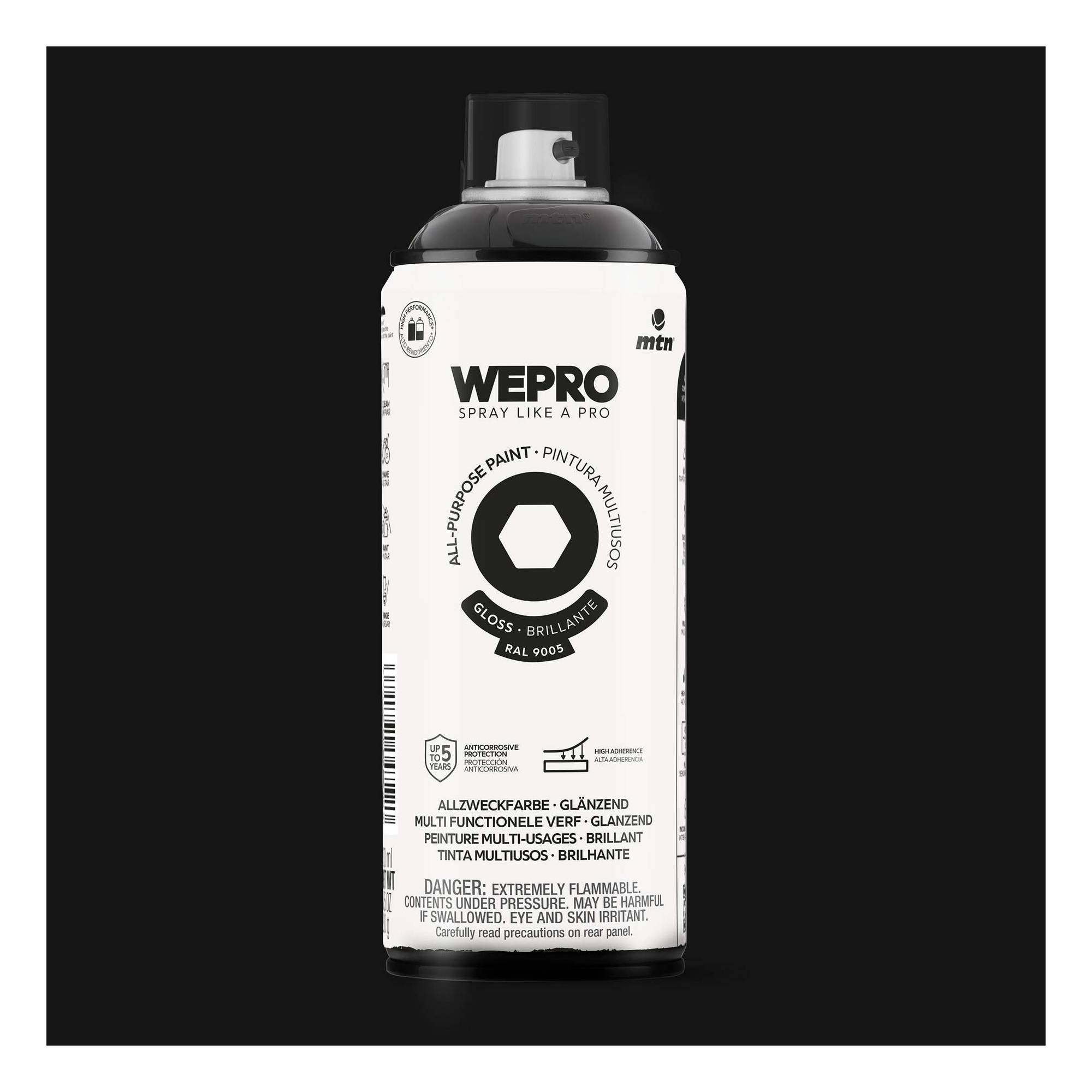MTN WEPRO Cosmos Black Gloss All-Purpose Paint 400ml
