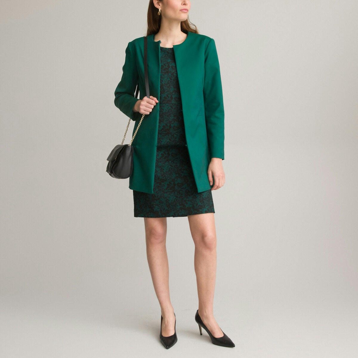 Veste longue, coupe droite