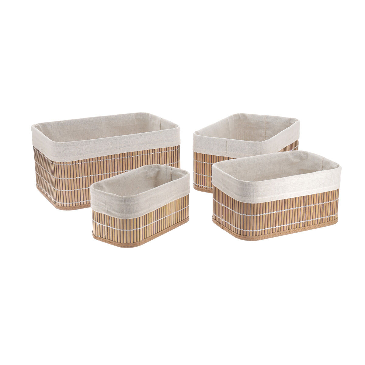 Cesto wc bambu e tecido