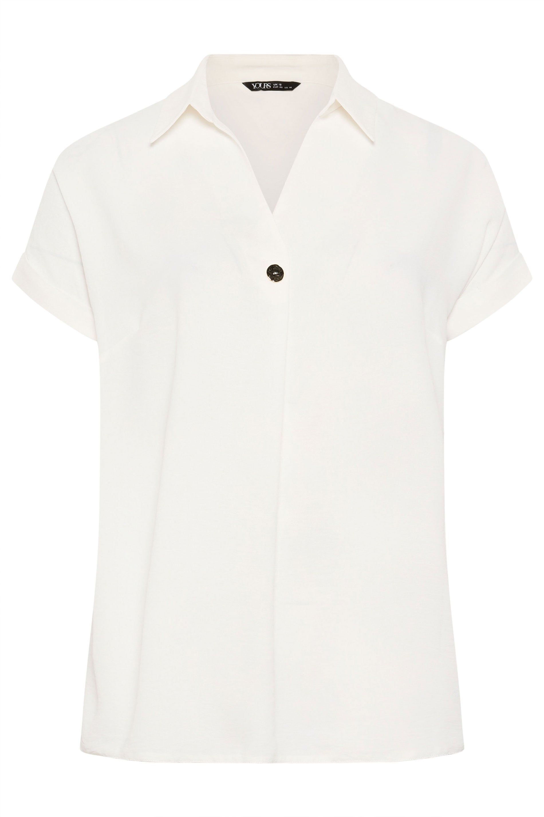 Yours Button Half Placket Blouse