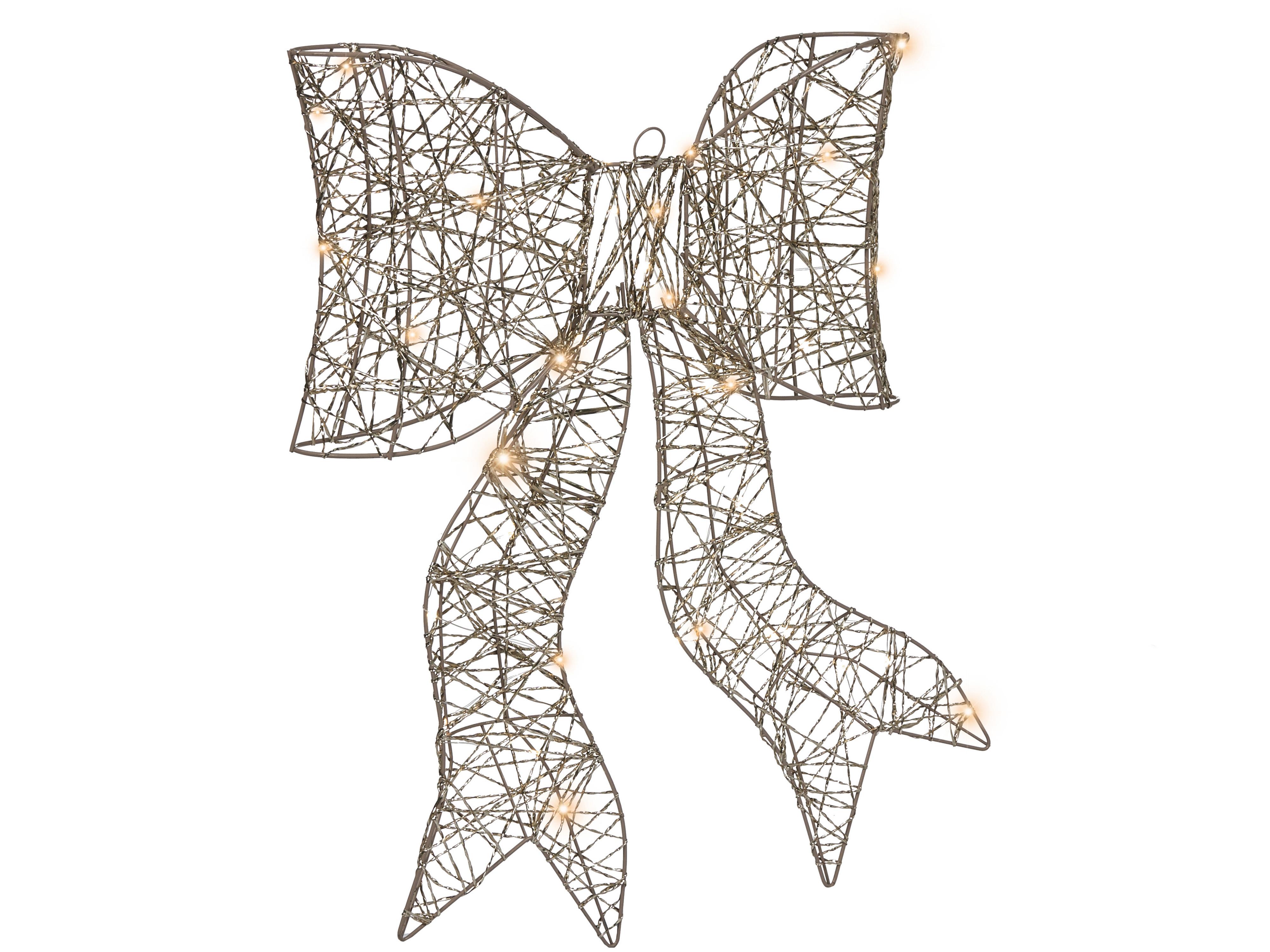 Christmas Decoration LED FILSO Bow 56 cm Gold