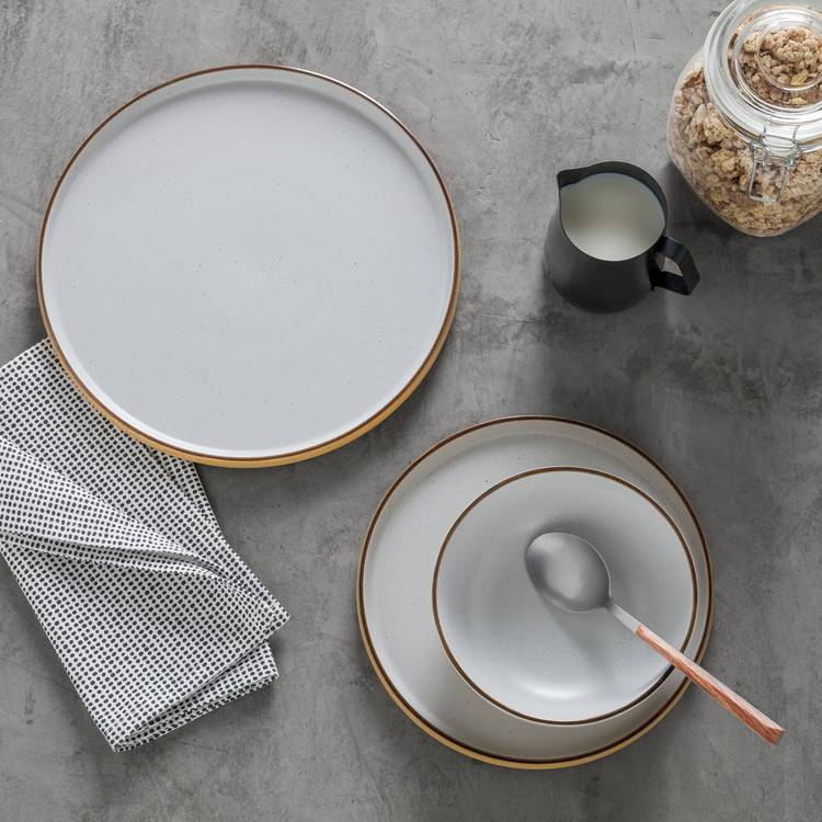 Habitat Loft Living Speckle 12 Piece Dinner Set - Mustard