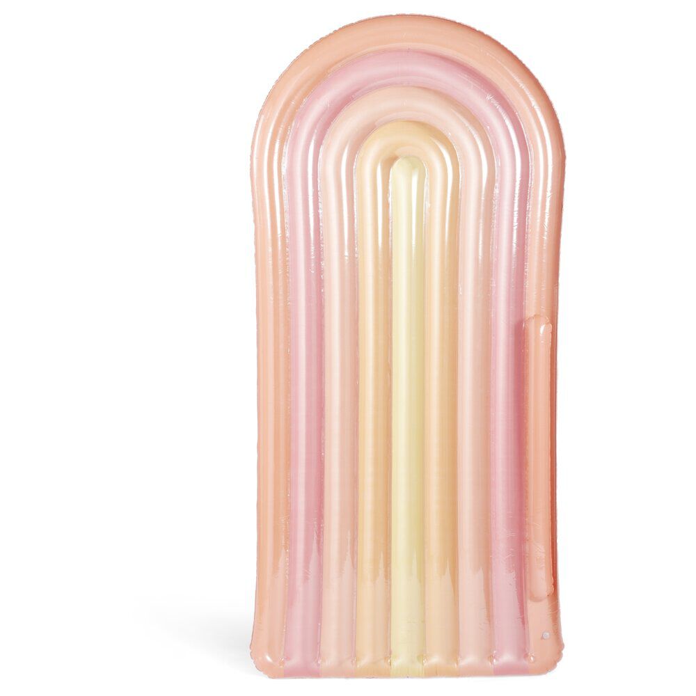 Matelas gonflable arc-en-ciel rose et orange L180cm
