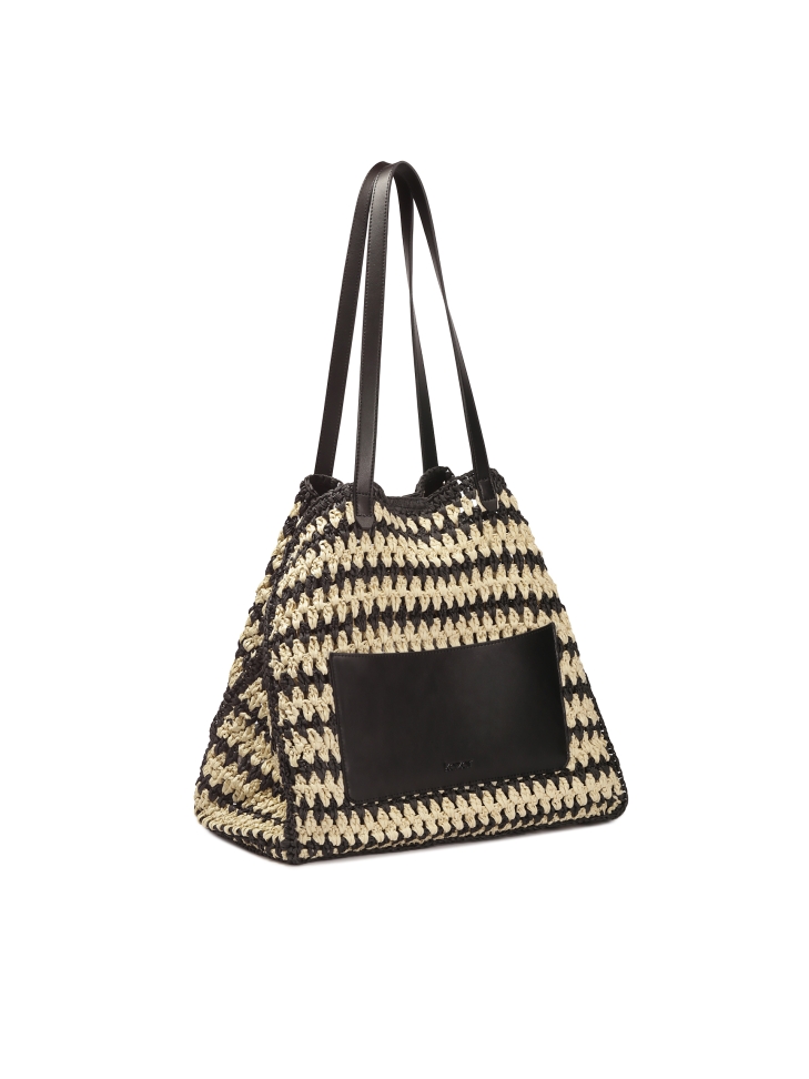 Summer raffia shoulder bag
