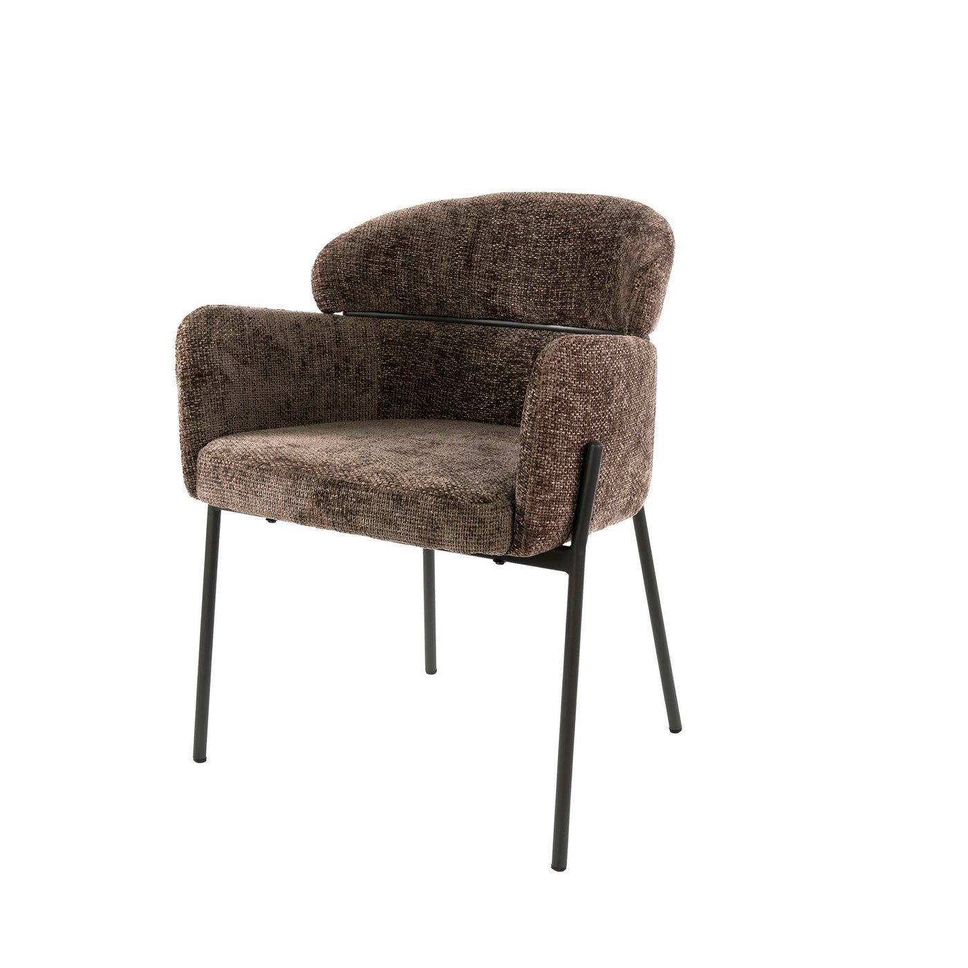 Giga Meubel Eetkamerstoel Curva - Taupe Stof - Set van 2